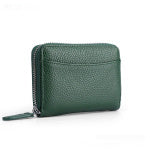 Solid Color Leather Wallet with Polyester Lining for Men and Women - Teleplus