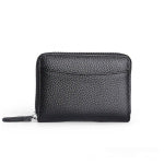 Solid Color Leather Wallet with Polyester Lining for Men and Women - Teleplus