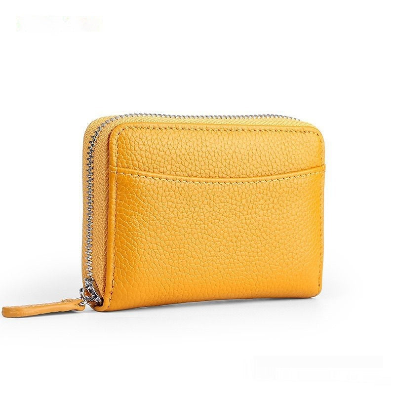 Solid Color Leather Wallet with Polyester Lining for Men and Women - Teleplus