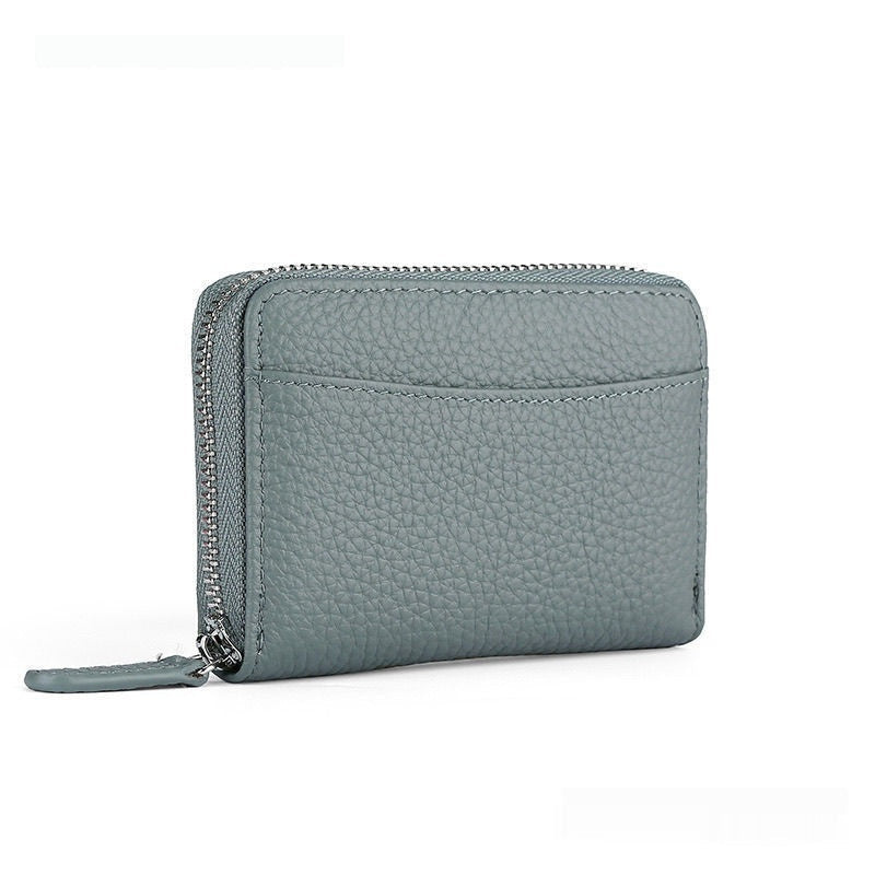 Solid Color Leather Wallet with Polyester Lining for Men and Women - Teleplus