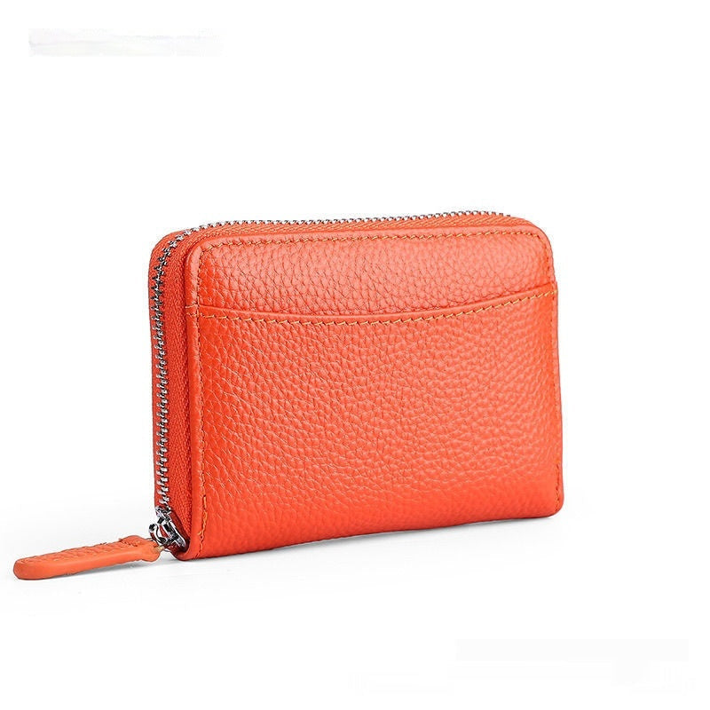 Solid Color Leather Wallet with Polyester Lining for Men and Women - Teleplus
