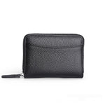Solid Color Leather Wallet with Polyester Lining for Men and Women - Teleplus
