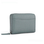 Solid Color Leather Wallet with Polyester Lining for Men and Women - Teleplus