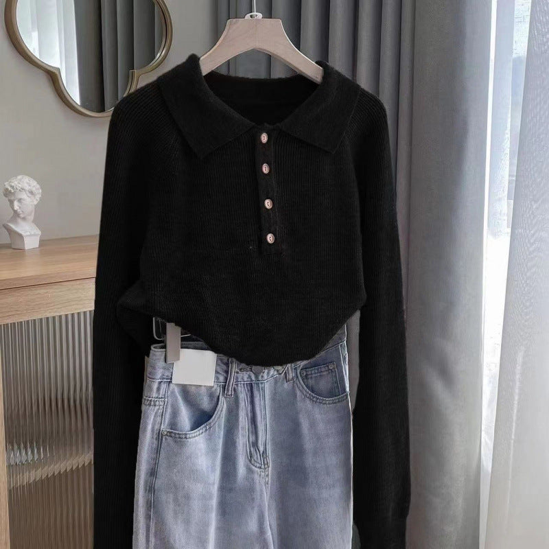 Solid Color Long Sleeve Top Gray Black Lightweight Casual Pullover Shirt - solid color long sleeve