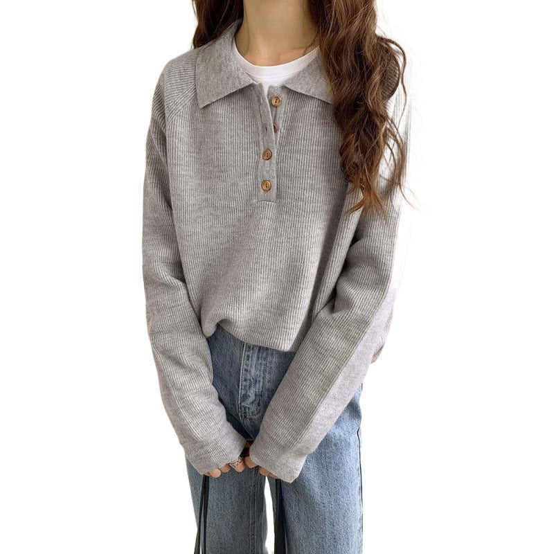 Solid Color Long Sleeve Top Gray Black Lightweight Casual Pullover Shirt - solid color long sleeve