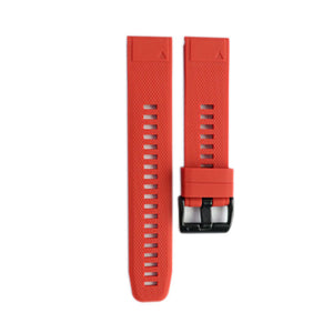 Silicone Leather Strap for Garmin Fenix 5 6 Series Black Sky Blue Yellow - Solid Color Watches silicone leather strap