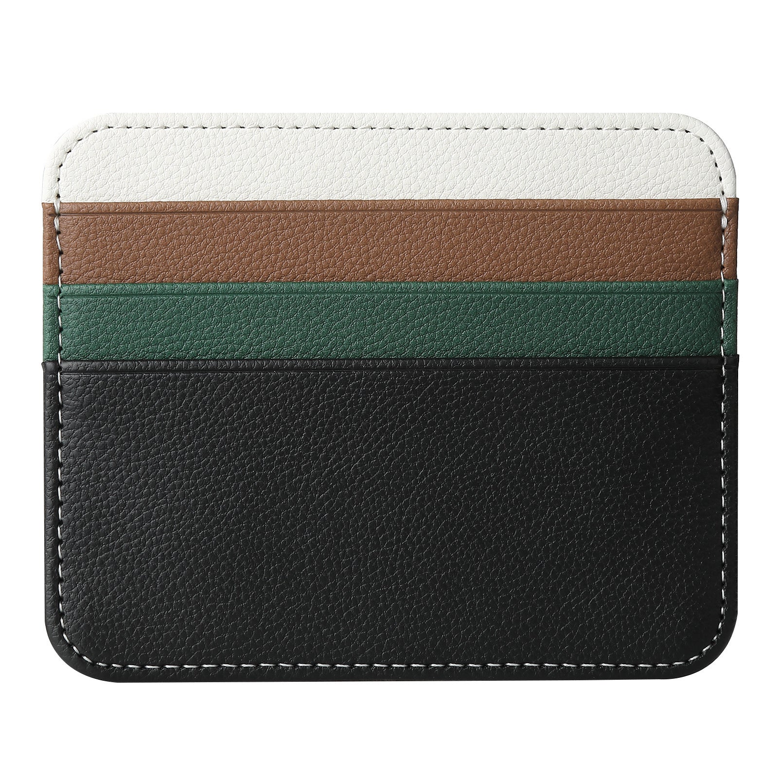 Solid Color Nylon Card Organizer Wallet with PU Leather Accents - Teleplus