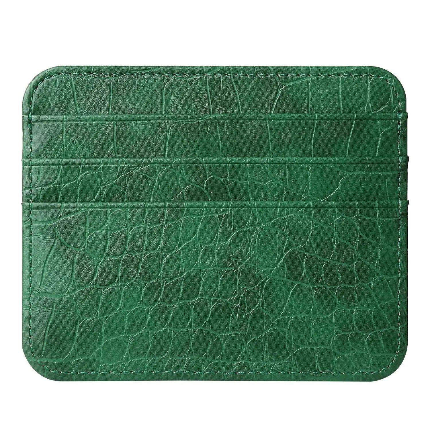 Solid Color Nylon Card Organizer Wallet with PU Leather Accents