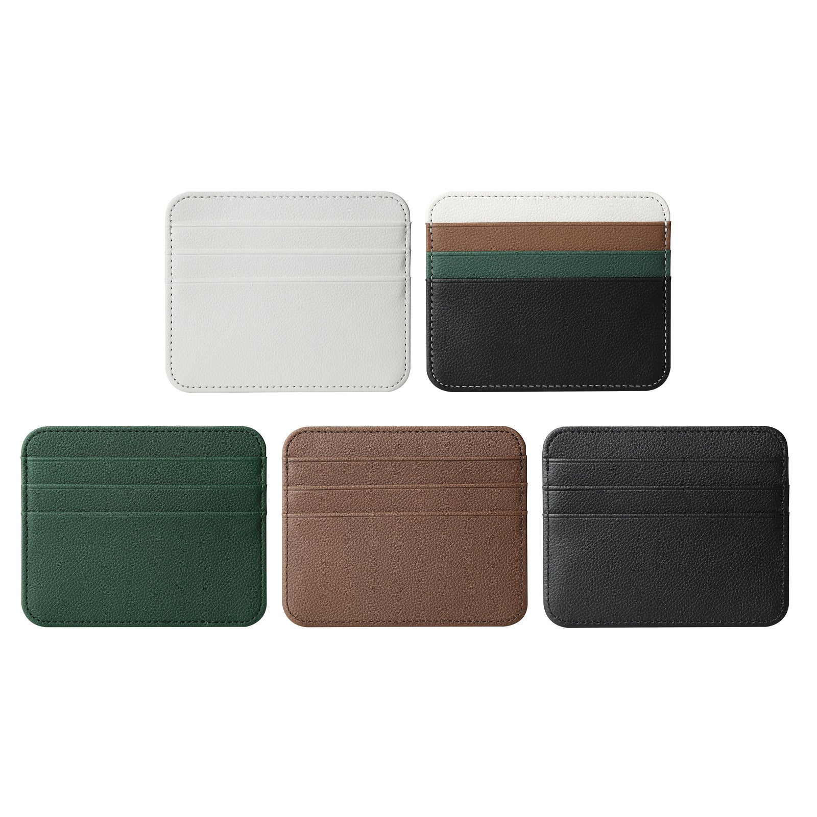 Solid Color Nylon Card Organizer Wallet with PU Leather Accents - Teleplus