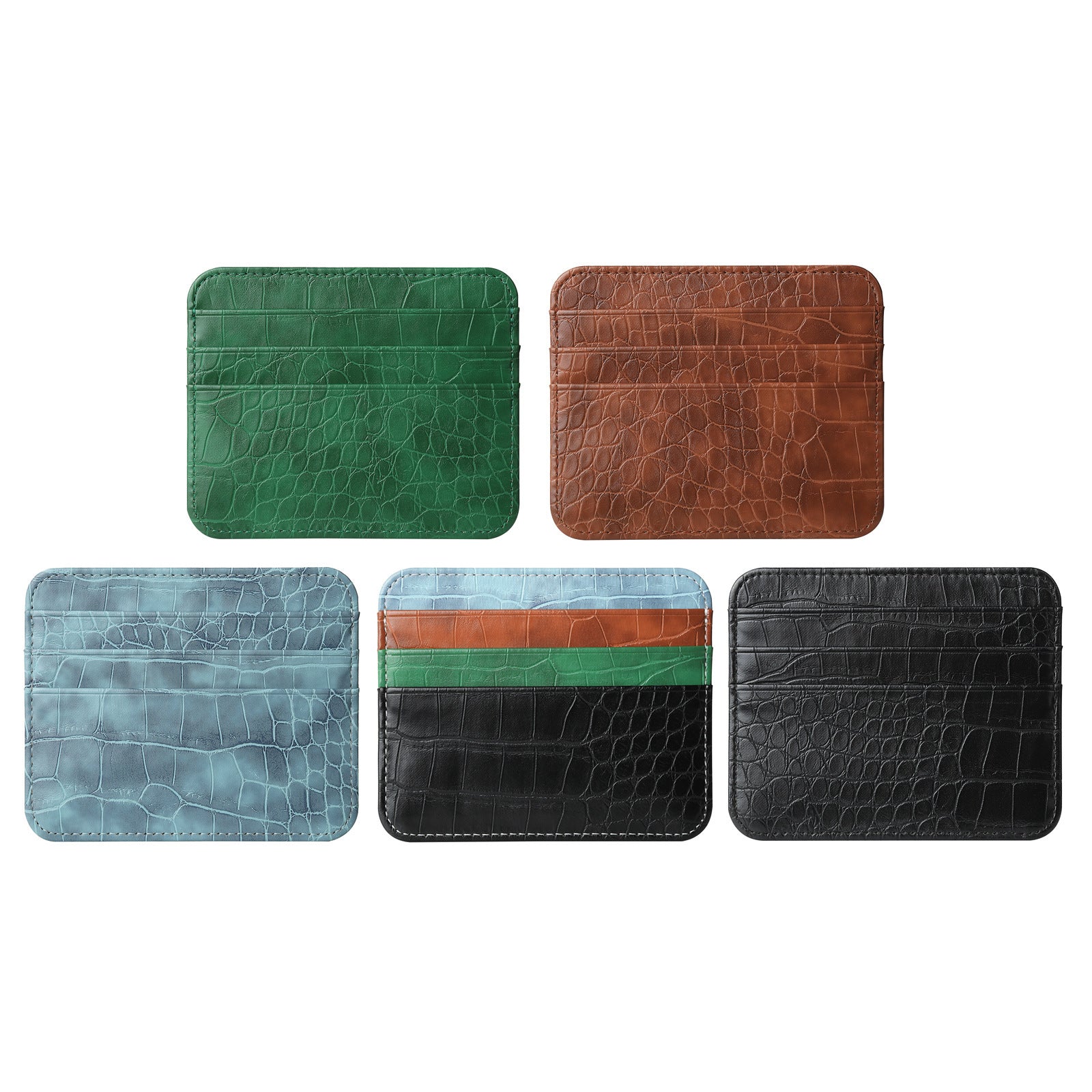 Solid Color Nylon Card Organizer Wallet with PU Leather Accents - Teleplus