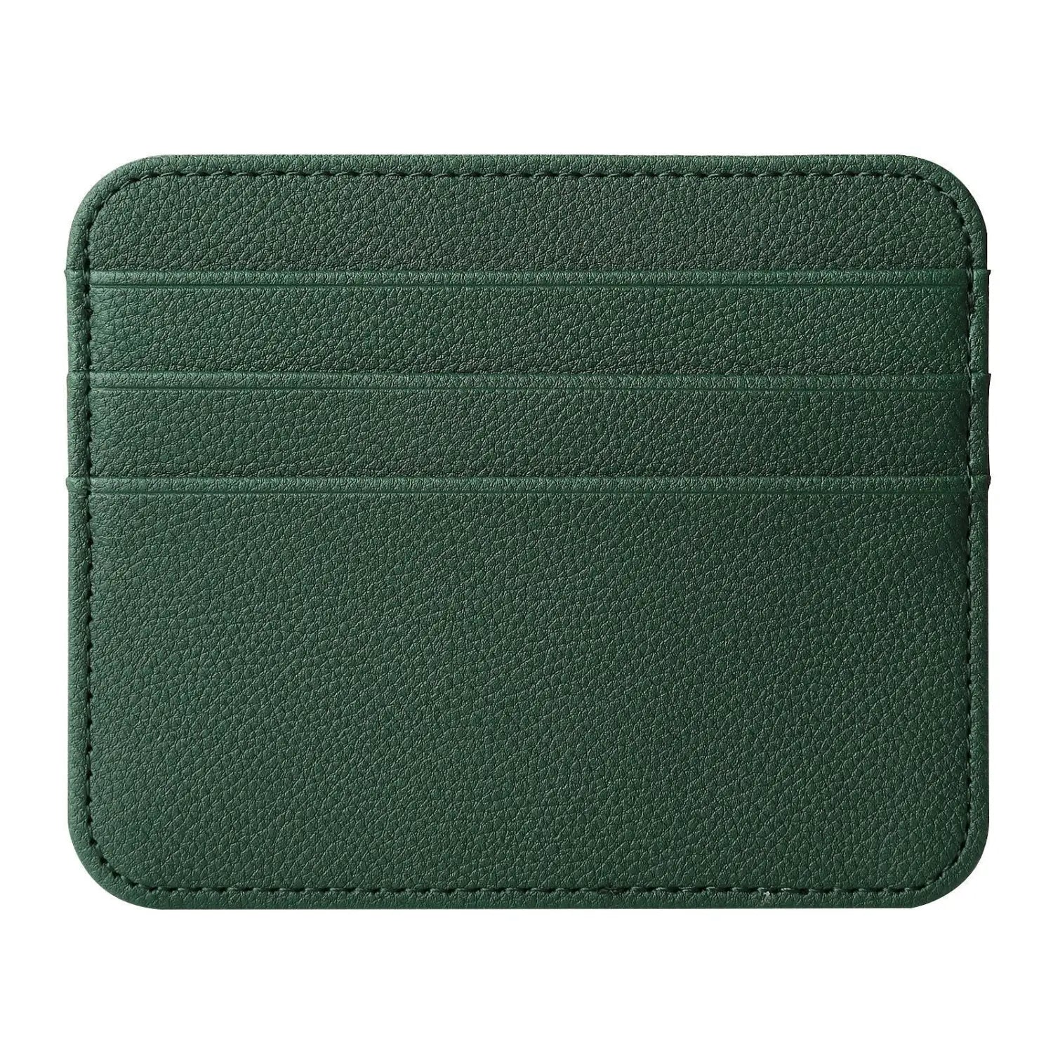 Solid Color Nylon Card Organizer Wallet with PU Leather Accents
