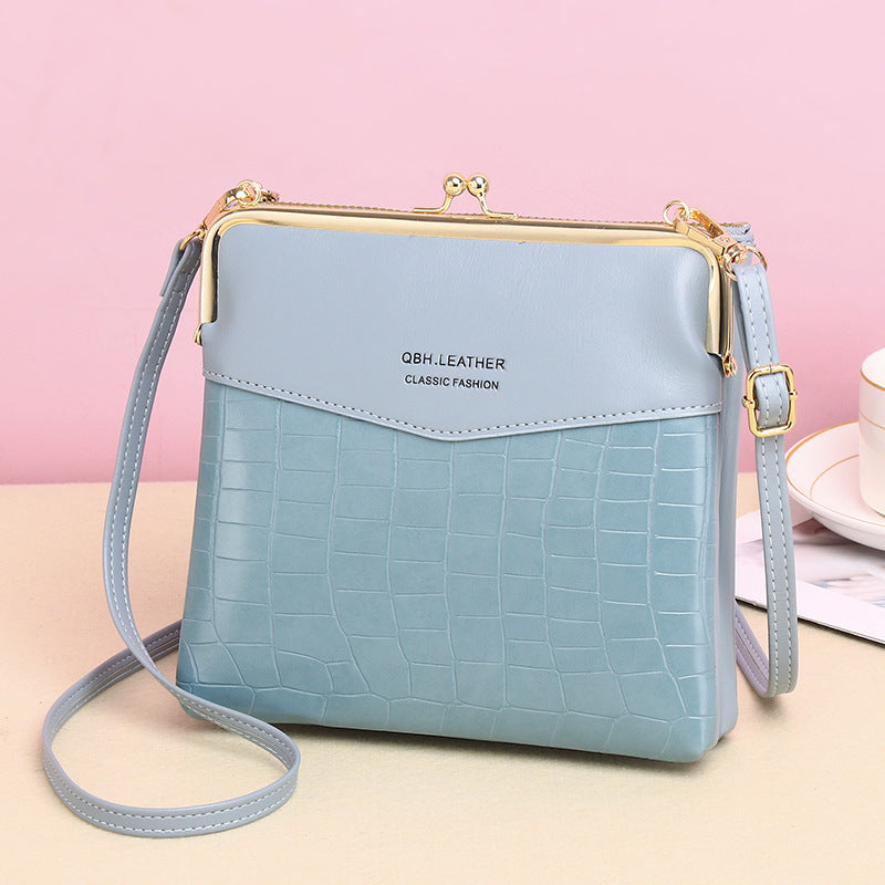 Solid Color Oxford Cloth Messenger Bag with Embossed Design for the United States - Rock Your Style Retro Fun united