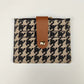 Solid Color Polyester Card Holder with Houndstooth Pattern for United States Buyers - Cute in Houndrs Thooth or Rustic