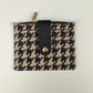 Solid Color Polyester Card Holder with Houndstooth Pattern for United States Buyers - Cute in Houndrs Thooth or Rustic