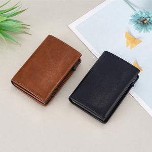 Solid Color PU Anti-Theft Crossbody Bag with Card Slots for Men and Women - Teleplus