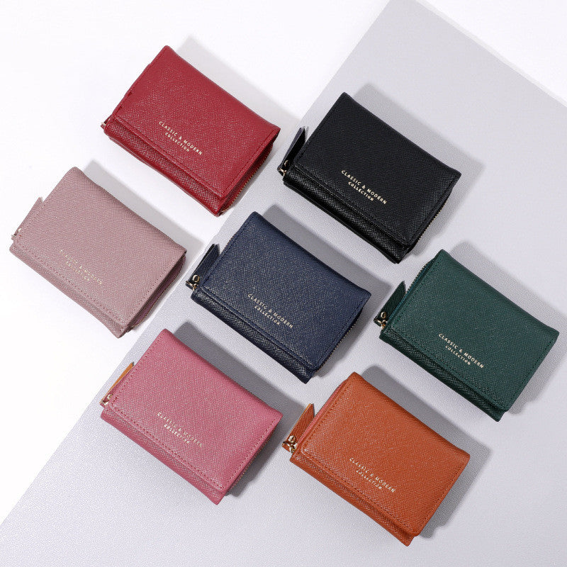 Solid Color PU Leather Wallet with Polyester Lining for Daily - Teleplus