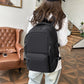 Solid Color School Backpack Polyester Nylon Urban Shoulder Bag for Men and Women - Teleplus solid color