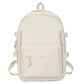 Solid Color School Backpack Polyester Nylon Urban Shoulder Bag for Men and Women - Teleplus solid color