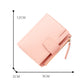 Solid Color Short Pink Blue Black PU Leather Accessory for United States Market - Wallets with Zipper Card Slot