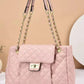 Solid Color Simple Embroidery Rhombus Large Capacity Polyester Bag - Teleplus solid color simple embroidery thread