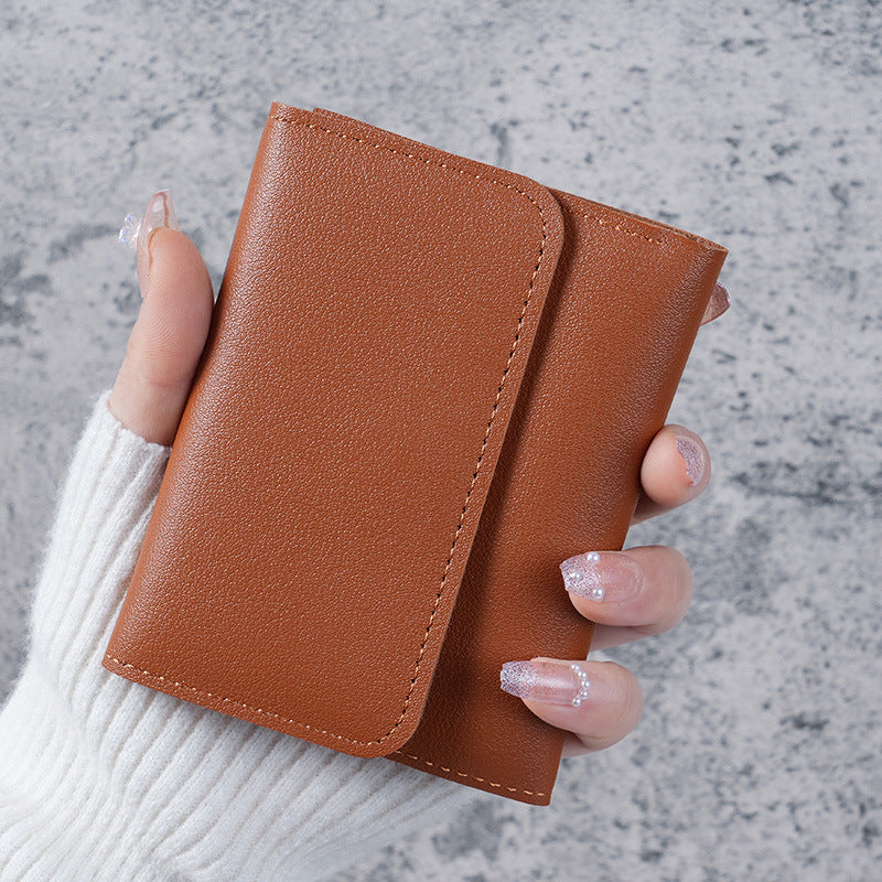 Solid Color Synthetic Leather Wallet with Anti-Theft and Expansion Features for Daily - Fear Not Your Cash