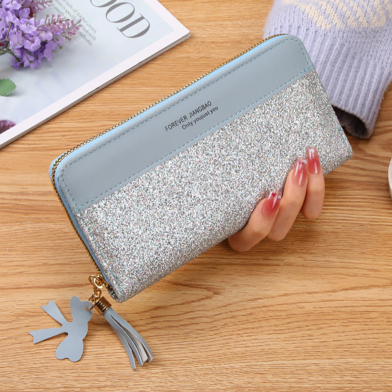 Solid Color Women’s PVC Purse with Contrast Stitching and Wear-Resistant Material - Teleplus solid color