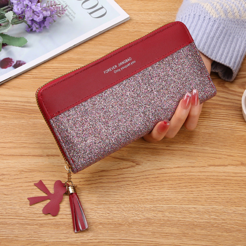 Solid Color Women’s PVC Purse with Contrast Stitching and Wear-Resistant Material - Teleplus solid color