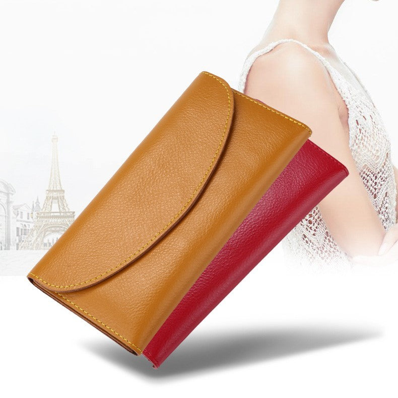 Solid Genuine Leather Colored Lining for Bags in the United States CHF - Stylish Cow Split Wallet Wine Red and Brown