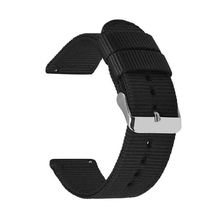 Solid Nylon Canvas Watch Strap for Smart Watches with Stainless Steel Buckle - and Accessories solid nylon canvas smart