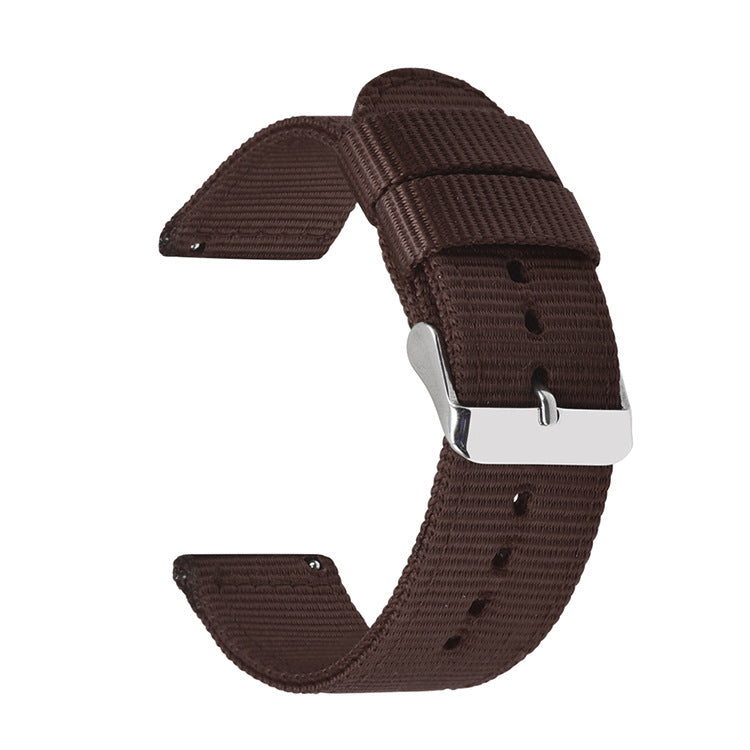 Solid Nylon Canvas Watch Strap for Smart Watches with Stainless Steel Buckle - and Accessories solid nylon canvas smart