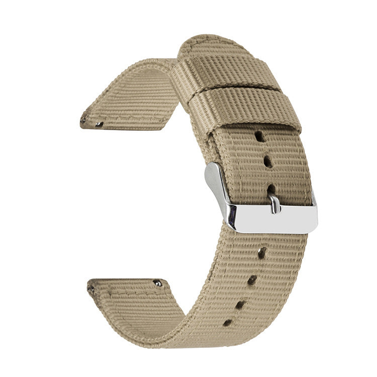 Solid Nylon Canvas Watch Strap for Smart Watches with Stainless Steel Buckle - and Accessories solid nylon canvas smart