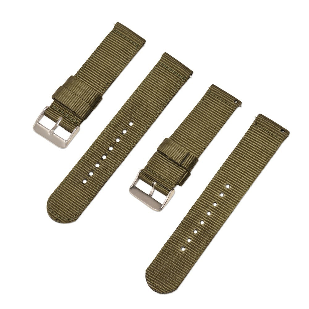 Solid Nylon Canvas Watch Strap for Smart Watches with Stainless Steel Buckle - and Accessories solid nylon canvas smart