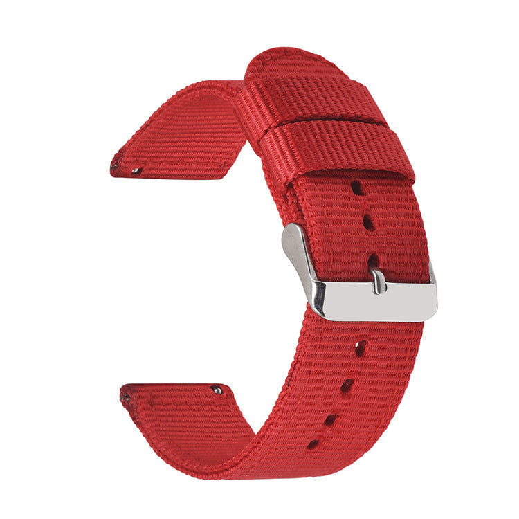 Solid Nylon Canvas Watch Strap for Smart Watches with Stainless Steel Buckle - and Accessories solid nylon canvas smart