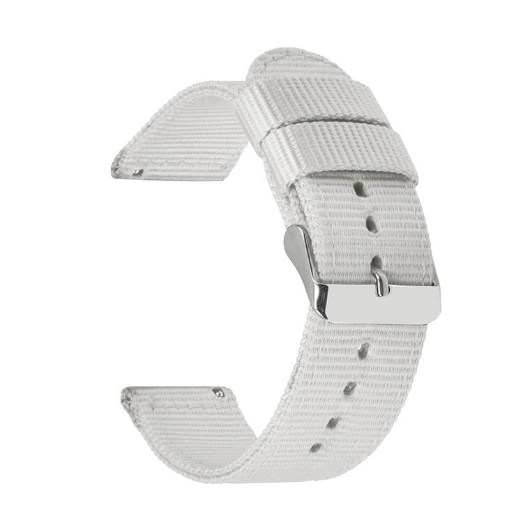 Solid Nylon Canvas Watch Strap for Smart Watches with Stainless Steel Buckle - and Accessories solid nylon canvas smart