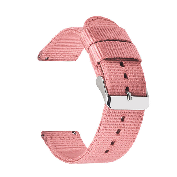 Solid Nylon Canvas Watch Strap for Smart Watches with Stainless Steel Buckle - and Accessories solid nylon canvas smart