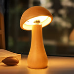 Solid Wood Mushroom Ambience Lights USB and Rechargeable Options - Light solid wood mushroom ambience light