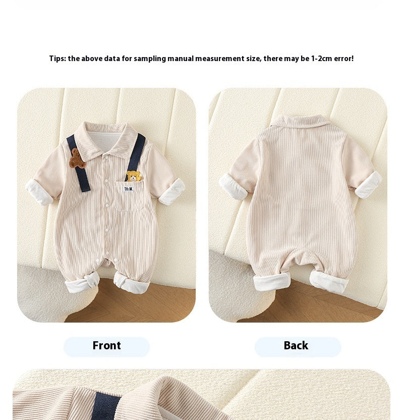 South Korea Baby Autumn Clothing Shirt Jumpsuit Handsome Baby - Double Bears Double Fashion for Handsome Babies