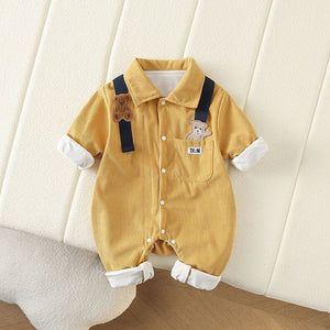 Double Bears Yellow and Beige Cotton Climbing Rope for United States South Korea - Fashion Handsome Babies united
