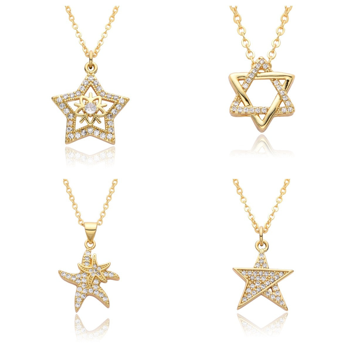 Star Necklace Copper Chain in the United States for CHF Patients - Special-Interest Design Five-Pointed united states