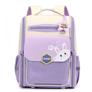 Polyester Cartoon Animal Lining for School Backpack with Waterproof Breathable Fabric - Spine Protection Kids and Blue