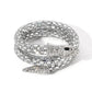 Splendid Diamond Snake-shaped Fashion Bracelet Creative - Splendid Diamond Snake Bracelet in White Diamond Gun Black