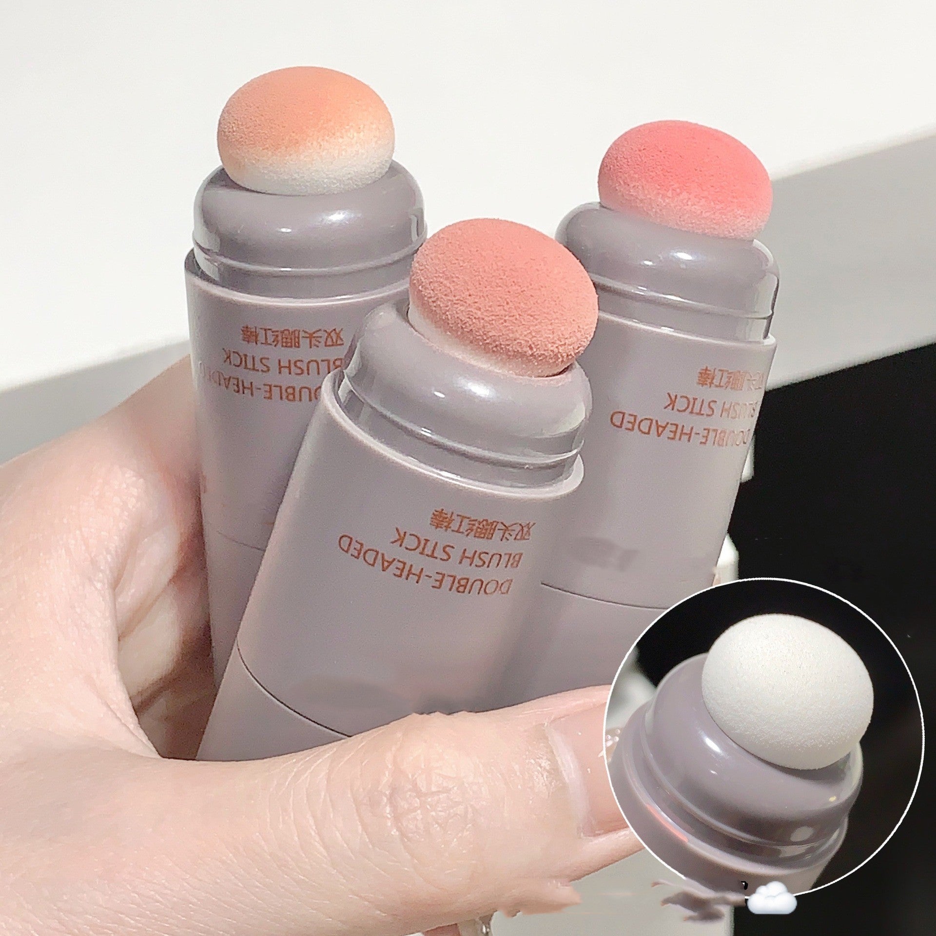 Sponge Monochrome Blusher Natural Color Cream Blush for Gentle Look - Teleplus sponge monochrome blusher natural color