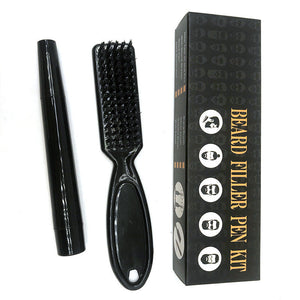 Fork Head Beard Grooming Kit with Filling Pen and Comb - Four for Fuzzy Fun fork head beard filling pen four