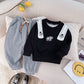 Spring And Autumn Children Sweater Pants Suit - Panda Two-Piece Sweater Suit for Tiny Trendsetters