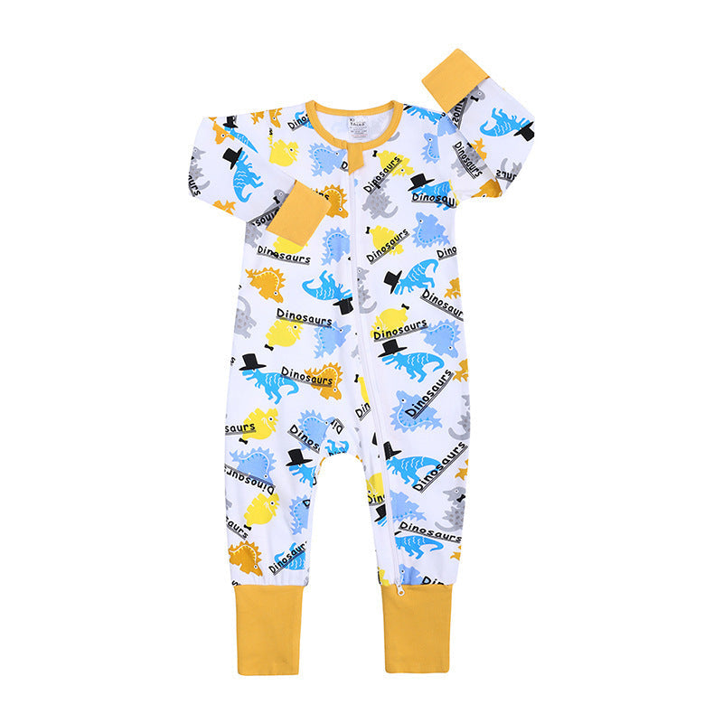 Spring And Autumn Long Sleeve Cotton Baby Jumpsuit Male And Female Baby Home Romper - Cotton Baby Jumpsuit for Stylish