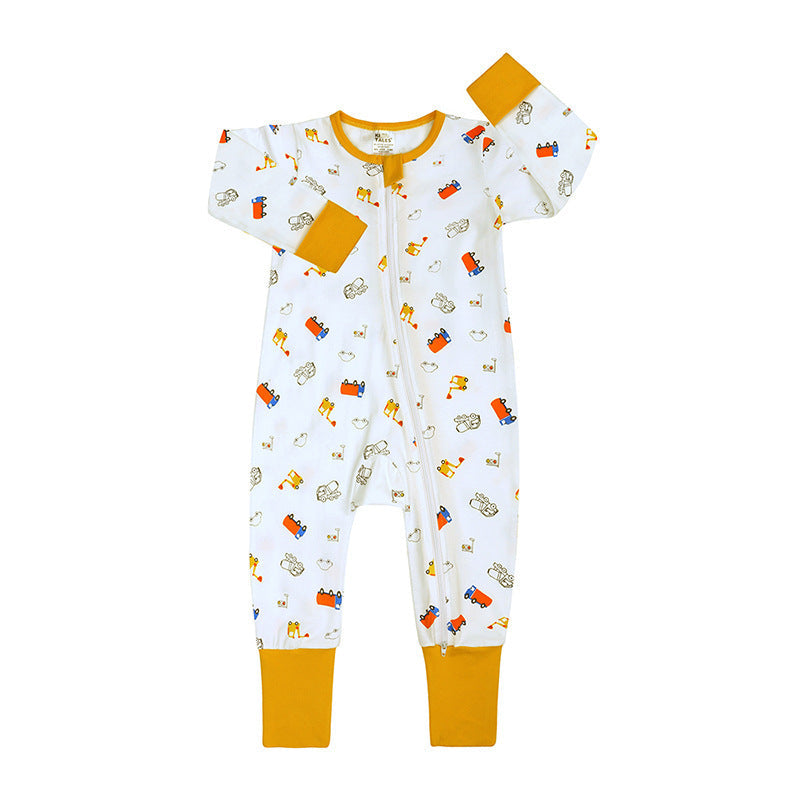 Spring And Autumn Long Sleeve Cotton Baby Jumpsuit Male And Female Baby Home Romper - Cotton Baby Jumpsuit for Stylish