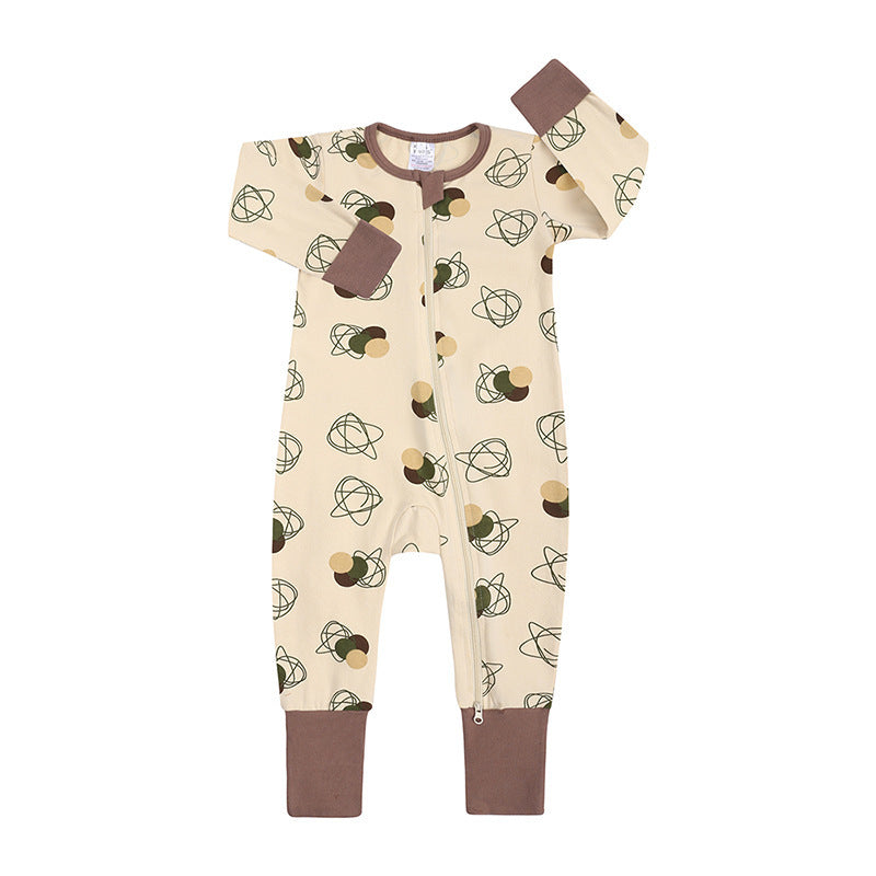 Spring And Autumn Long Sleeve Cotton Baby Jumpsuit Male And Female Baby Home Romper - Cotton Baby Jumpsuit for Stylish