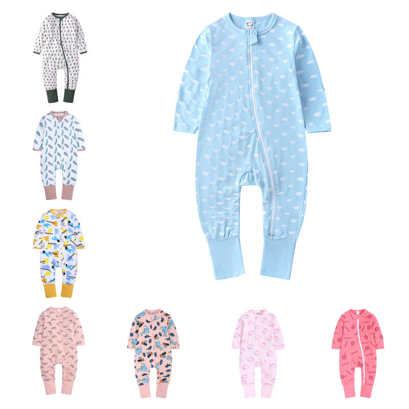 Spring And Autumn Long Sleeve Cotton Baby Jumpsuit Male And Female Baby Home Romper - Cotton Baby Jumpsuit for Stylish