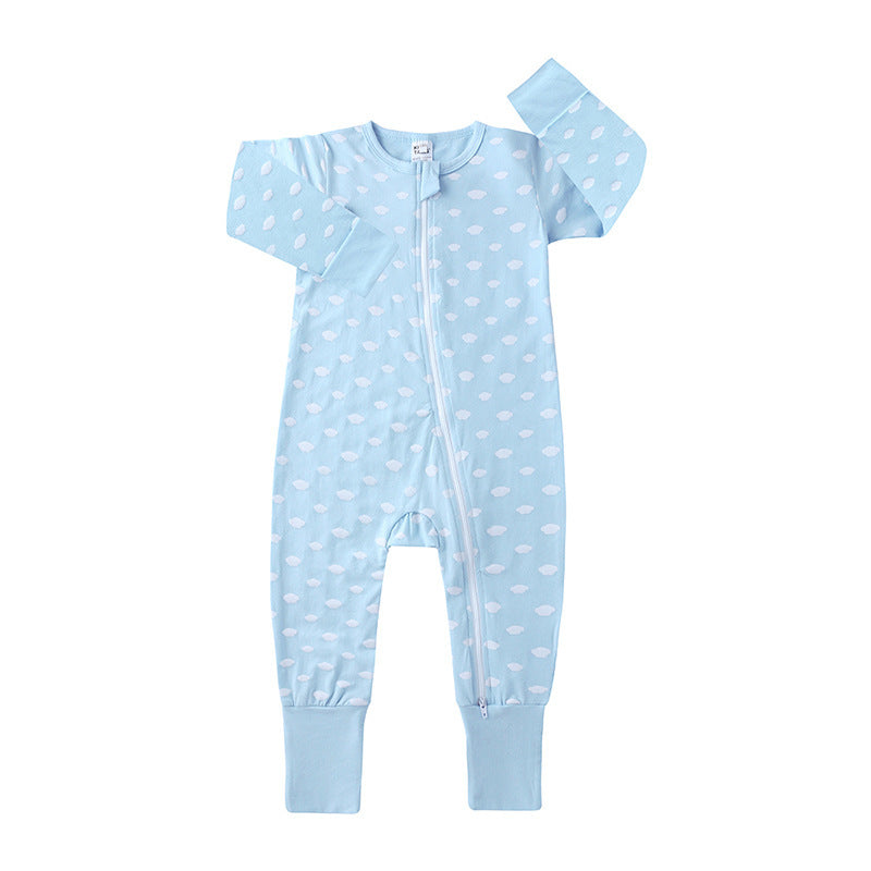 Spring And Autumn Long Sleeve Cotton Baby Jumpsuit Male And Female Baby Home Romper - Cotton Baby Jumpsuit for Stylish