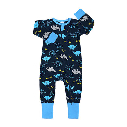 Spring And Autumn Long Sleeve Cotton Baby Jumpsuit Male And Female Baby Home Romper - Cotton Baby Jumpsuit for Stylish